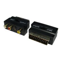 SCART to 3x RCA-Female plus S-Video female with input/output swi