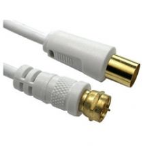 0.5m Short TV Aerial to F-Type Cable Push to Screw On