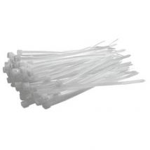 300mm x 4.8mm White Cable Ties - 100 Pack