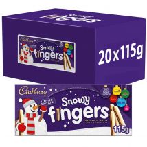 Cadbury Snowy Fingers Christmas Biscuits Box of 20