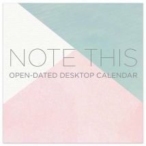 Note This Open Dated Desktop Calendar