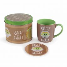 Disney Star Wars, The Mandalorian, Baby Yoda Mug, Coaster & Tin Set