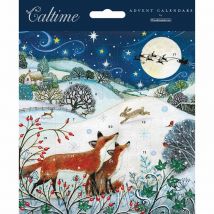 Winter Village & Animals Mini Advent Card