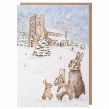 Wrendale Designs, Silent Night Rabbit Advent Card