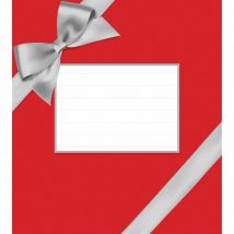 Red with Silver Bow Easel Calendar Gift Wrap Envelope