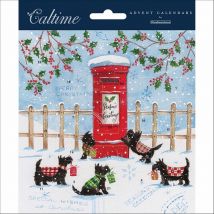 Christmas Post Scotties Mini Traditional Advent Card