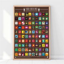 100 Beers Scratch Poster