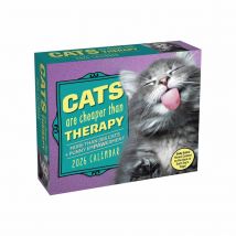 Cats Are Cheaper Than Therapy Desk Calendar 2026