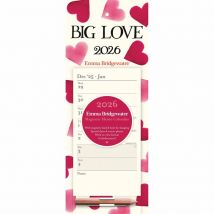 Emma Bridgewater, Hearts & Roses Magnetic Slim Calendar 2026
