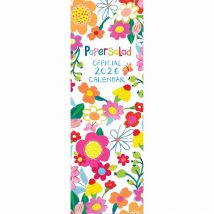 Floral, Paper Salad Slim Calendar 2026