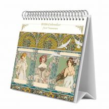 Art Nouveau Easel Desk Calendar 2026