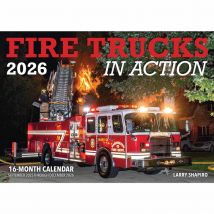 Fire Trucks In Action Deluxe Calendar 2026