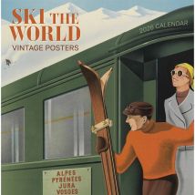 Ski The World, Vintage Posters Calendar 2026