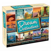 Dream Destinations Desk Calendar 2026