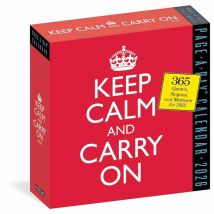 Keep Calm And Carry On Desk Calendar 2026