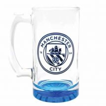 Manchester City FC Coloured Base Stein Glass