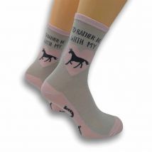 I'd Rather Be with My Horse Socks - Size 4 - 8