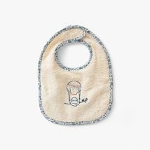 Mini bavoir coton bio Dandine paille - Couleur beige - 22 x 30 cm