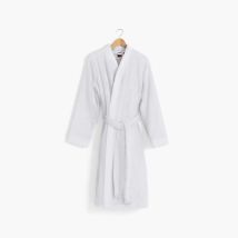 Peignoir homme coton moelleux Roméo blanc - Couleur blanc - Taille L
