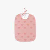 Bavoir coton Monjour sorbet - Couleur rose - 30 x 40 cm