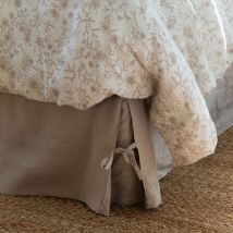 Cache-sommier Songe grège - Couleur beige - 160 x 200 x 30 cm