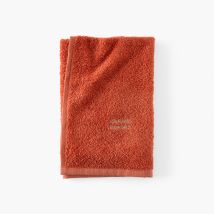 Essuie mains coton Signature terre cuite - Couleur marron - 50 x 50 cm