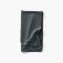 Serviette de toilette bouclette de coton biologique Source fusain - Couleur gris - 50 x 90 cm