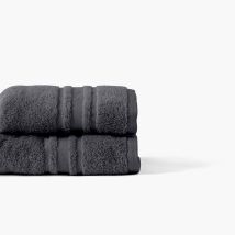 Drap de bain coton Lola II ardoise - Couleur gris - 70 x 120 cm