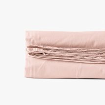 Drap de lit coton lavé bio Souffle nectar de pêche - Couleur orange - 240 x 300 cm