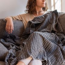 Plaid Baikal anthracite - Couleur gris - 130 x 170 cm