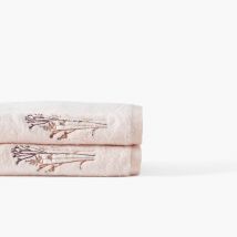 Drap de bain coton et viscose de bambou Aura nude - Couleur beige - 70 x 120 cm