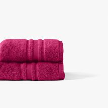 Serviette de toilette coton Lola II framboise - Couleur rouge - 50 x 90 cm