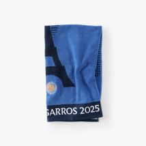 Serviette de toilette coton bio joueur•se Roland-Garros 2025 bleu - Couleur bleu - 70 x 105 cm