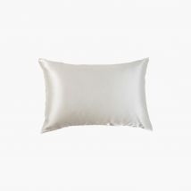 Taie d'oreiller rectangulaire soie de mûrier Beauté ivoire - Couleur blanc - 50 x 70 cm