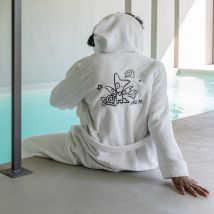 Peignoir homme coton Jakè x Carré Blanc - Couleur blanc - Taille M