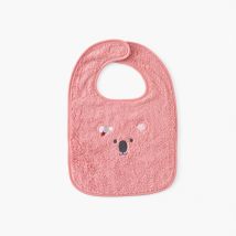 Mini bavoir coton Xmasful pétale - Couleur rose - 27 x 40 cm
