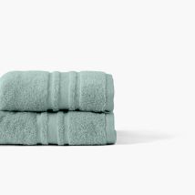 Drap de bain coton Lola II argile - Couleur vert - 70 x 120 cm