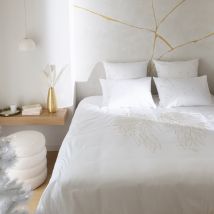 Housse de couette satin de coton Mon Ange - Couleur blanc - 140 x 200 cm