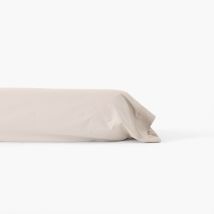 Taie de traversin percale de coton Neo ficelle - Couleur beige - 45 x 190 cm