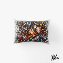 Taie d'oreiller rectangulaire coton Jakè x Carré Blanc - Couleur blanc - 50 x 70 cm