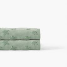 Serviette de toilette coton Monjour eucalyptus - Couleur vert - 50 x 90 cm