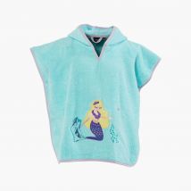 Poncho enfant coton à capuche Calliopé lagon - Couleur bleu - Taille 02/04 ans