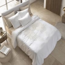 Housse de couette satin de coton Mon Ange - Couleur blanc - 260 x 240 cm