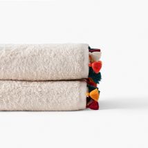 Drap de bain coton Eclats naturel - Couleur beige - 70 x 120 cm