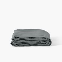 Drap de lit lin lavé Songe kaki cendré - Couleur gris - 240 x 300 cm