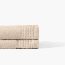 Drap de bain bouclette de coton biologique Source naturel - Couleur beige - 70 x 120 cm