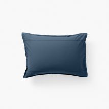 Taie d'oreiller rectangulaire coton Neo bleu prusse - Couleur bleu - 50 x 70 cm