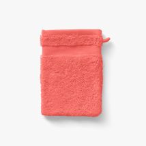Gant de toilette coton Lola II corail - Couleur orange - 15 x 21 cm