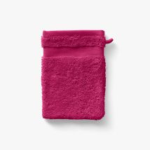 Gant de toilette coton Lola II framboise - Couleur rouge - 15 x 21 cm