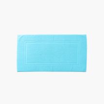 Tapis de bain coton Lola II turquoise - Couleur bleu - 60 x 60 cm